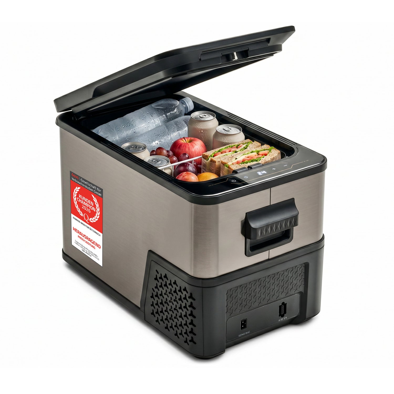 Compressor Cool Box 27L, up to -20 °C, Dark Steel Anti-Fingerprint
