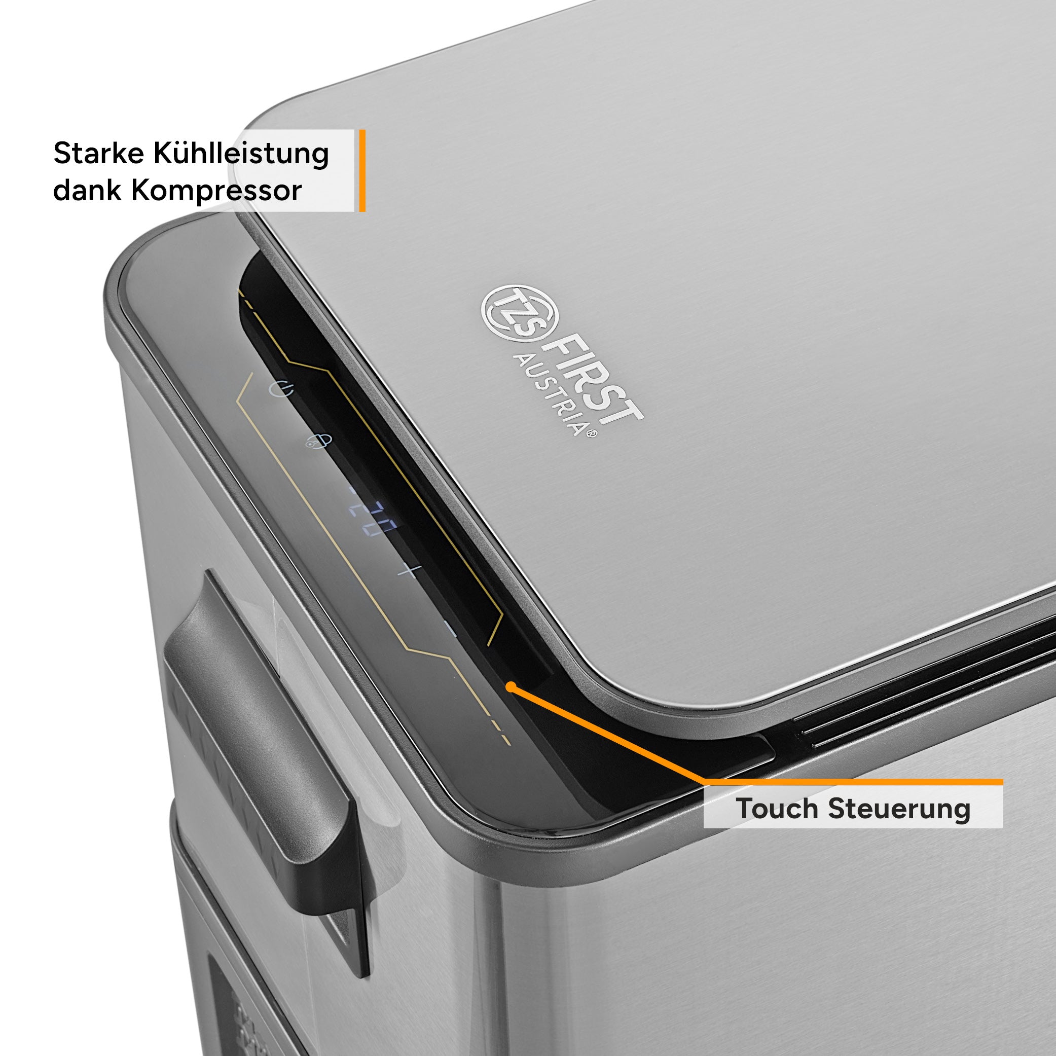 Kompressor-Kühlbox 38L, Dark Steel, Anti-Fingerprint