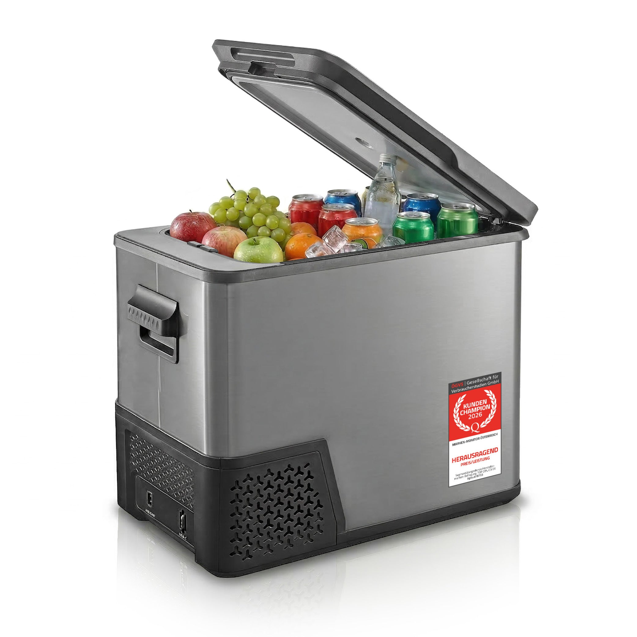 Kompressor-Kühlbox 38L, Dark Steel, Anti-Fingerprint