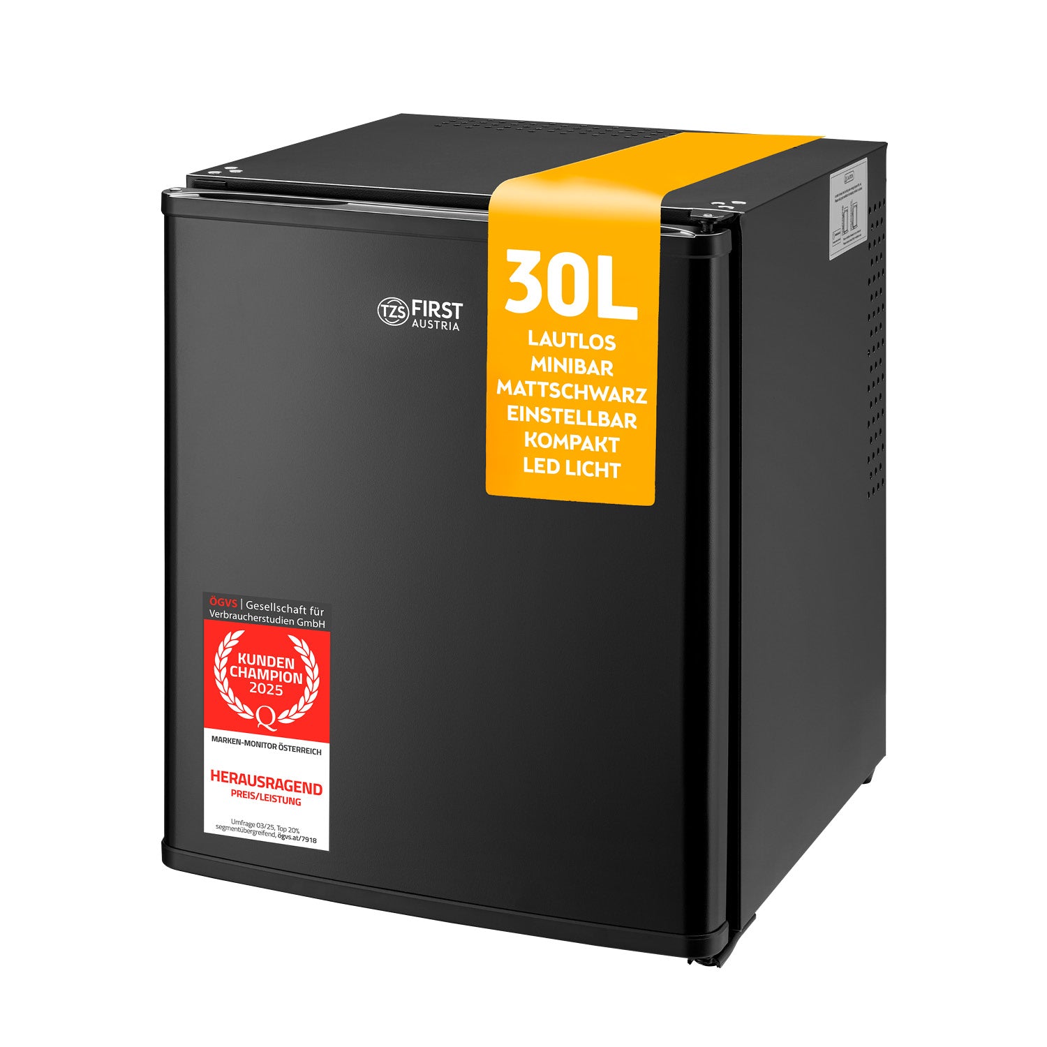 Minikühlschrank 30L Mattschwarz