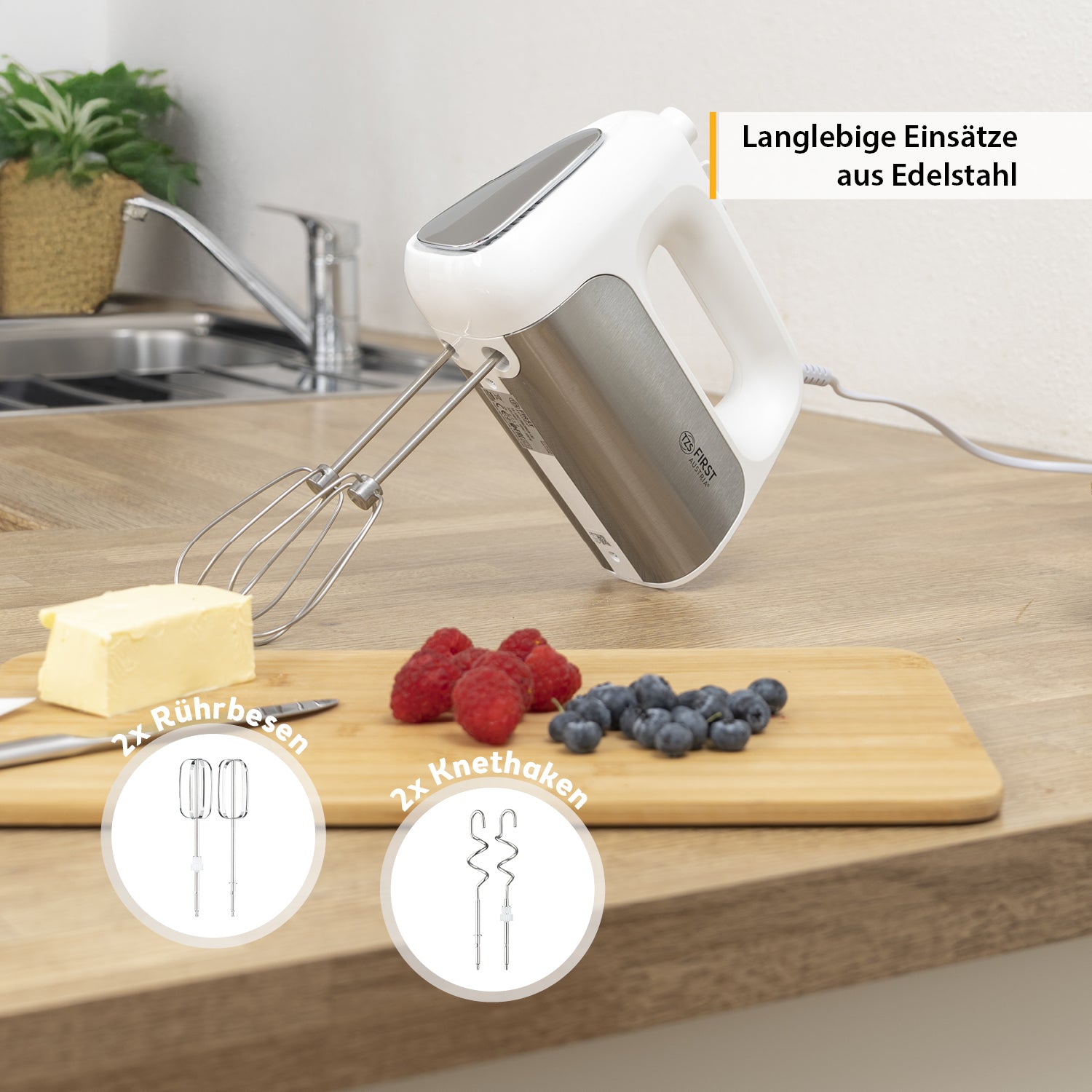 Küchen- und Knetmaschine mit Schüssel 3,5L, 500W