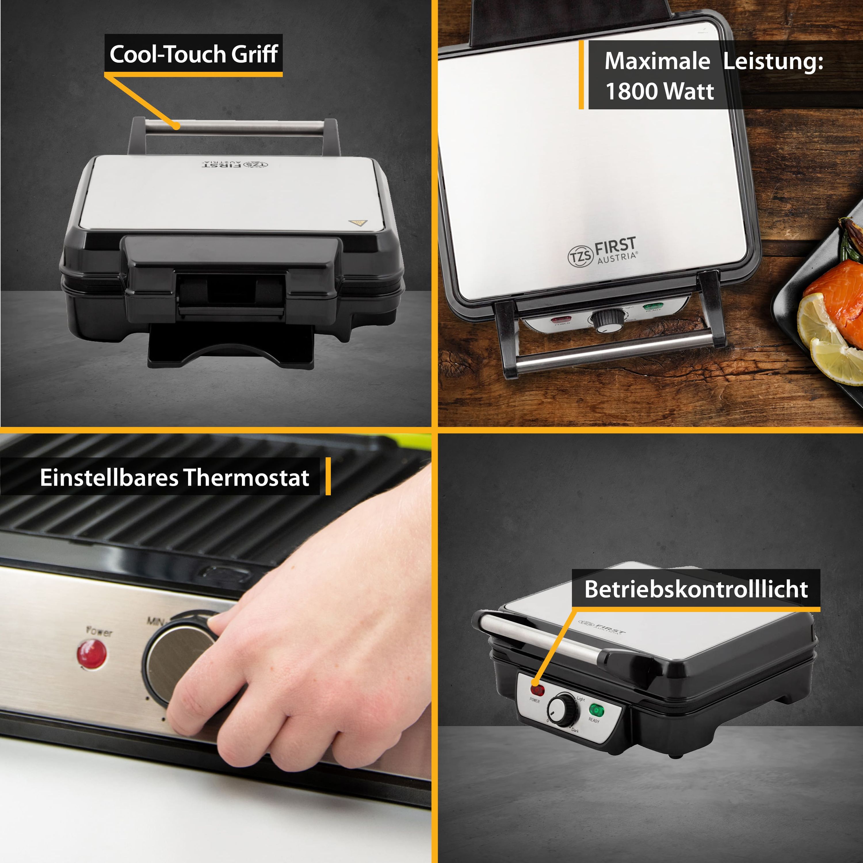 Tischgrill, Elektrogrill, Grillplatte