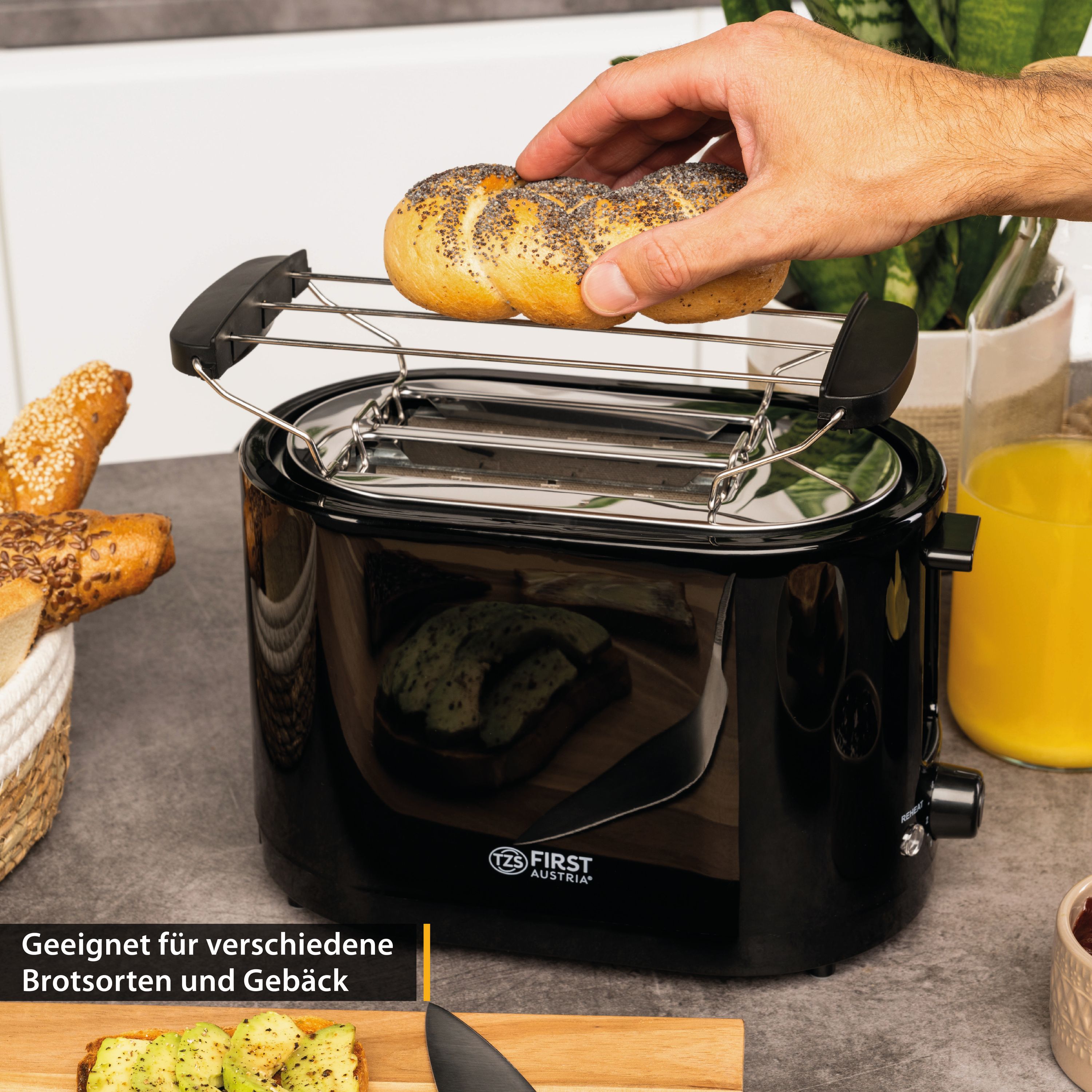 Double Short Slot Toaster, 2 Slices, 750W