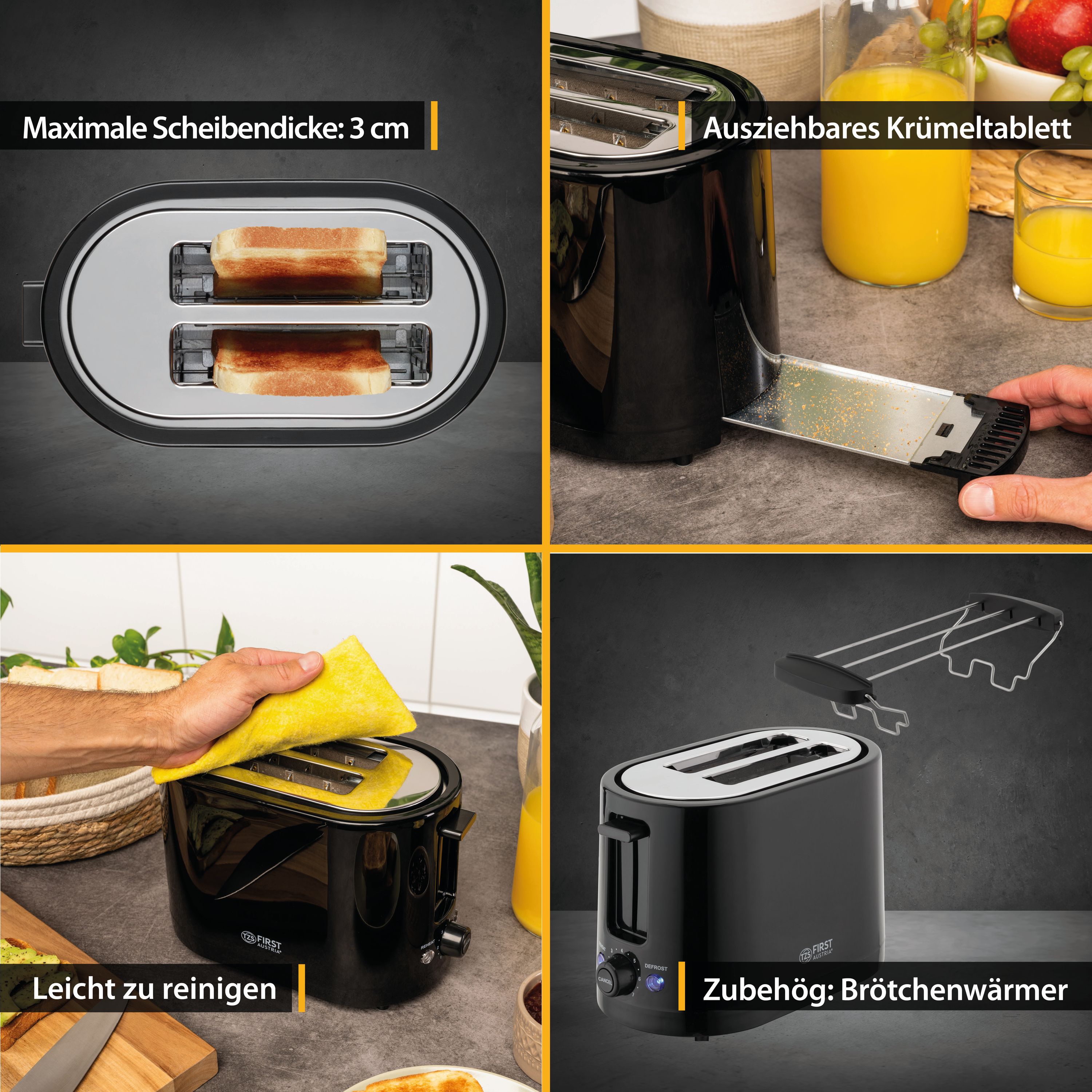 Double Short Slot Toaster, 2 Slices, 750W