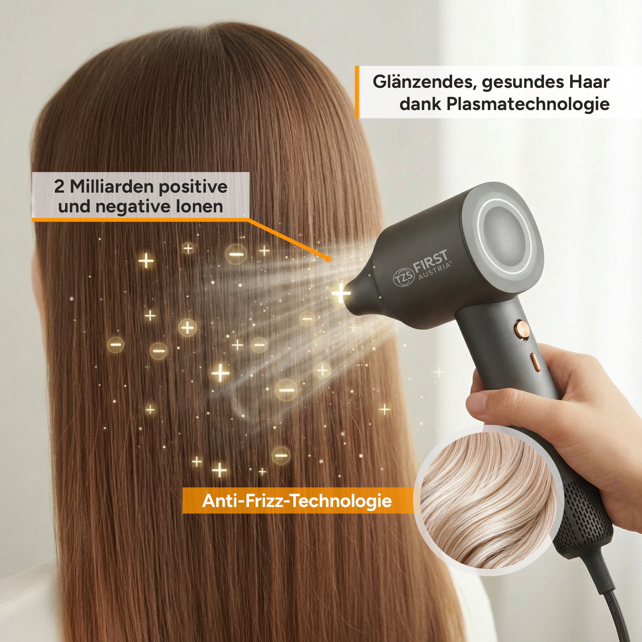 Duo Sensor Hair Dryer 420 g, Plasma Ionic Technology, BLDC Motor
