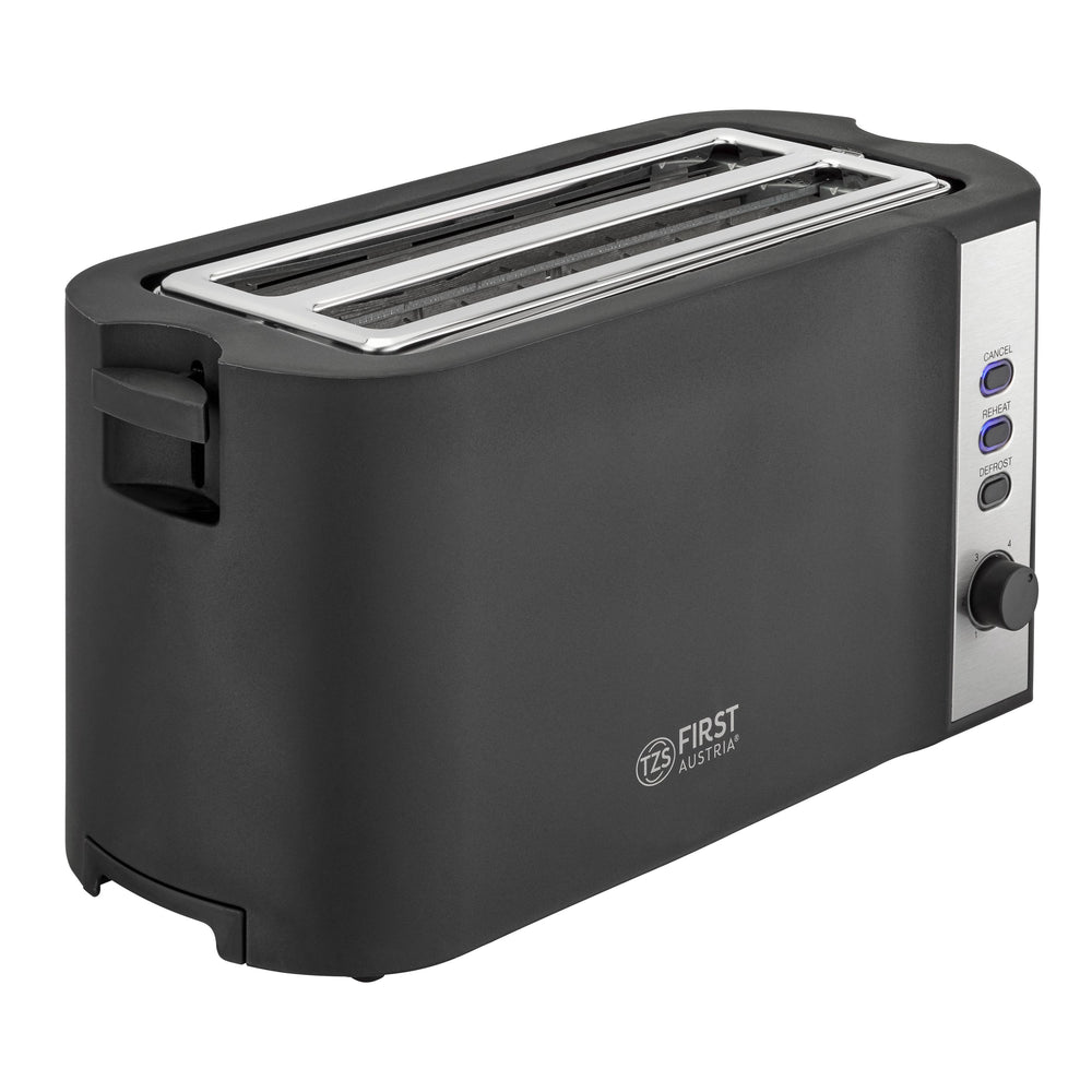 Toaster 4 Scheiben, 2 Langschlitze, mit Brötchenaufsatz