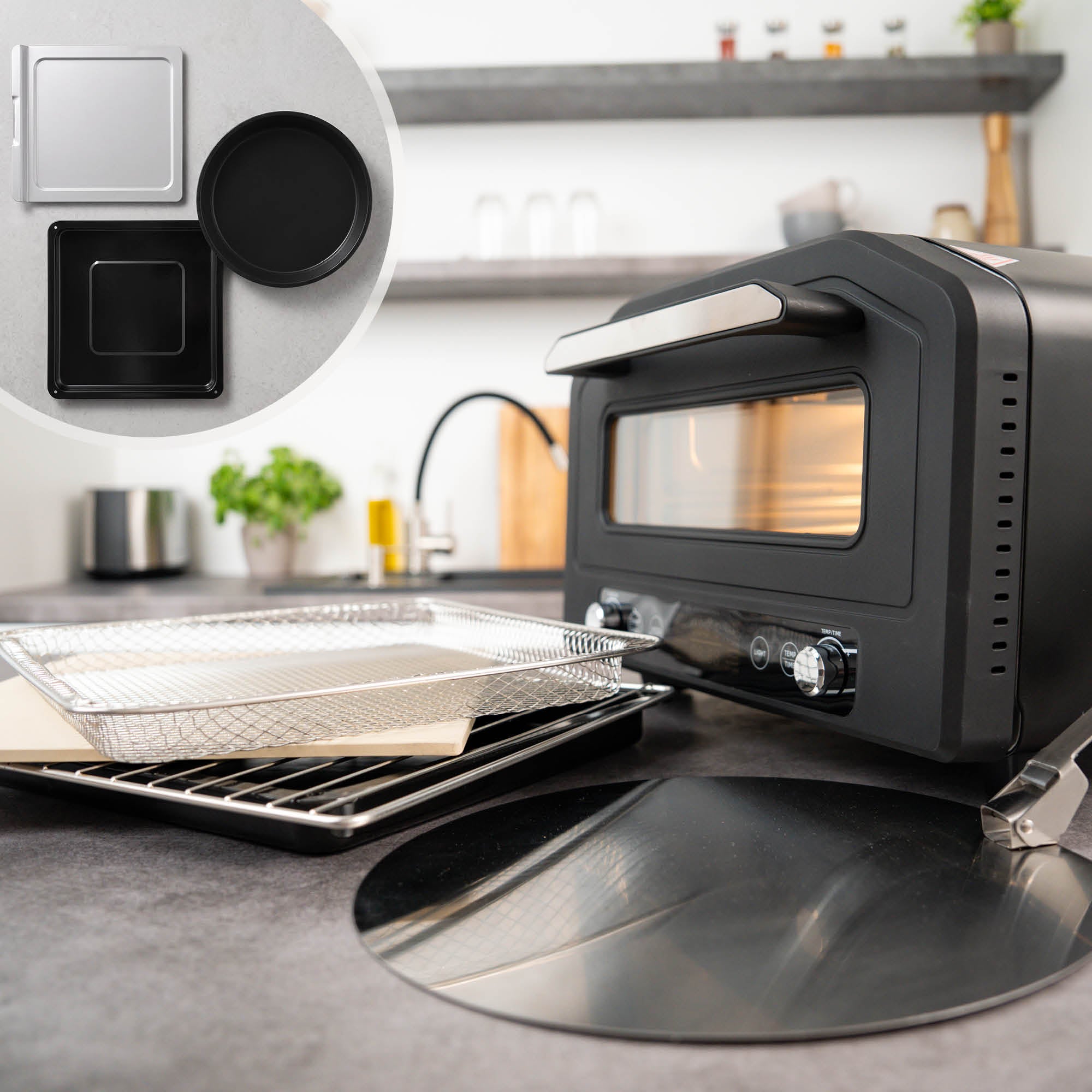 Pizza oven, 18L, 6 Pizza programs, Digital control panel