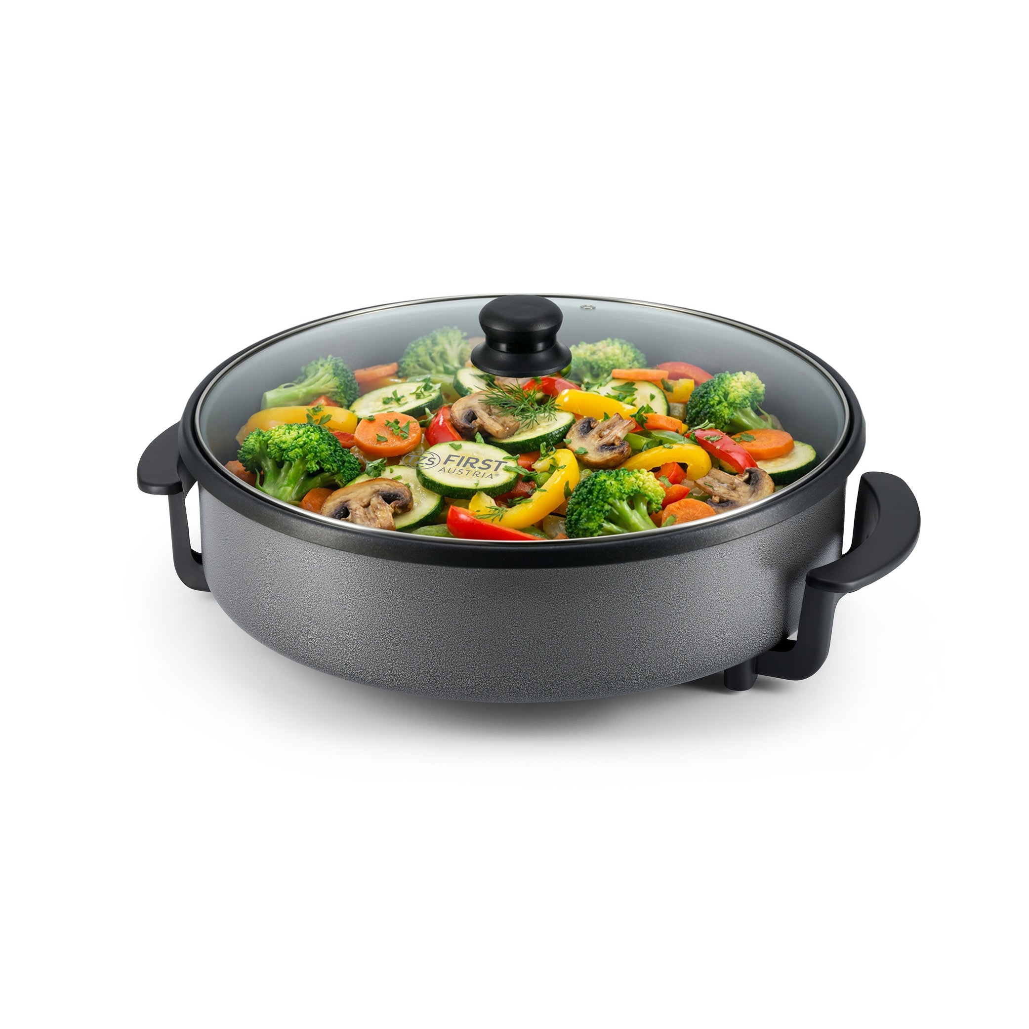 Elektrische Multipfanne 40cm, antihaftbeschichtet, inkl. Glasdeckel