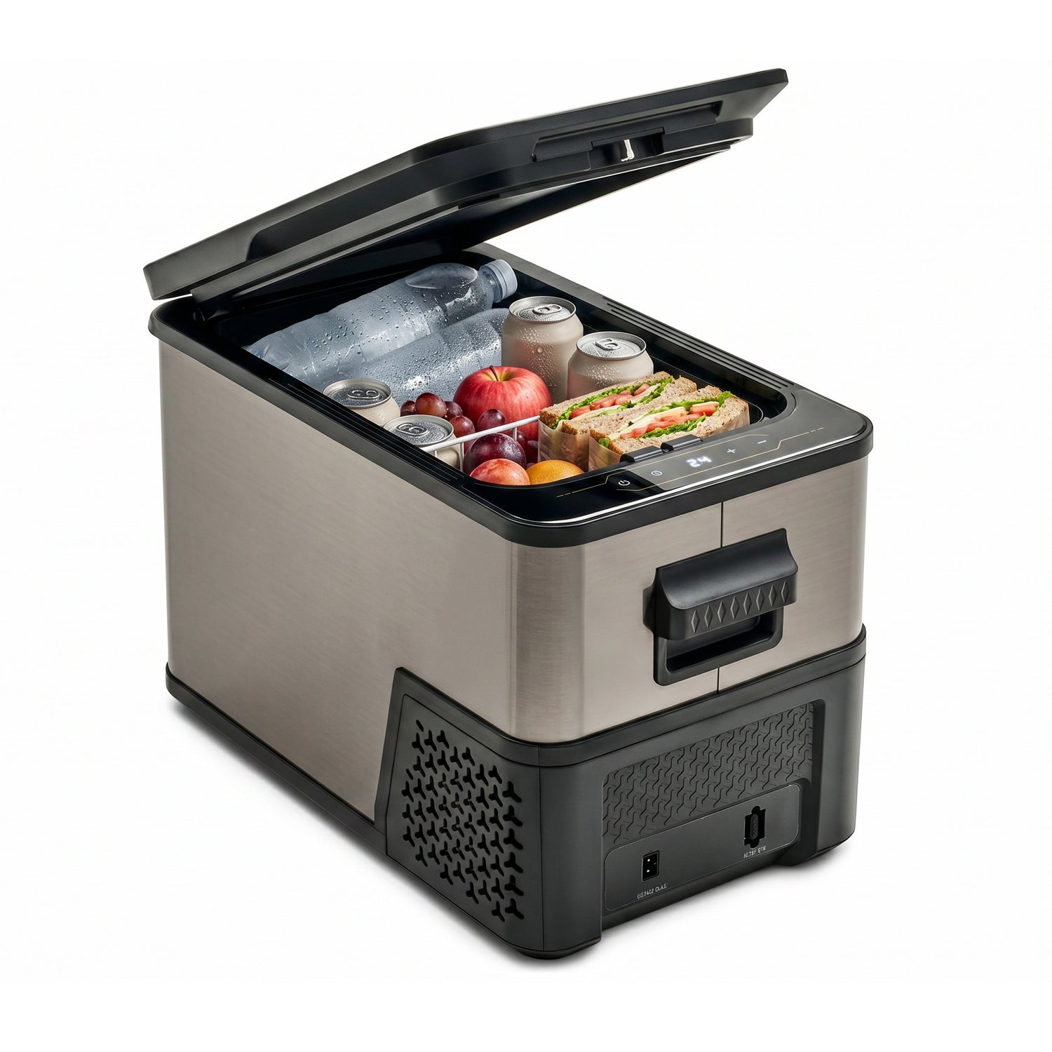 Kompressor-Kühlbox 27L, bis -20 °C, Dark Steel Anti-Fingerprint