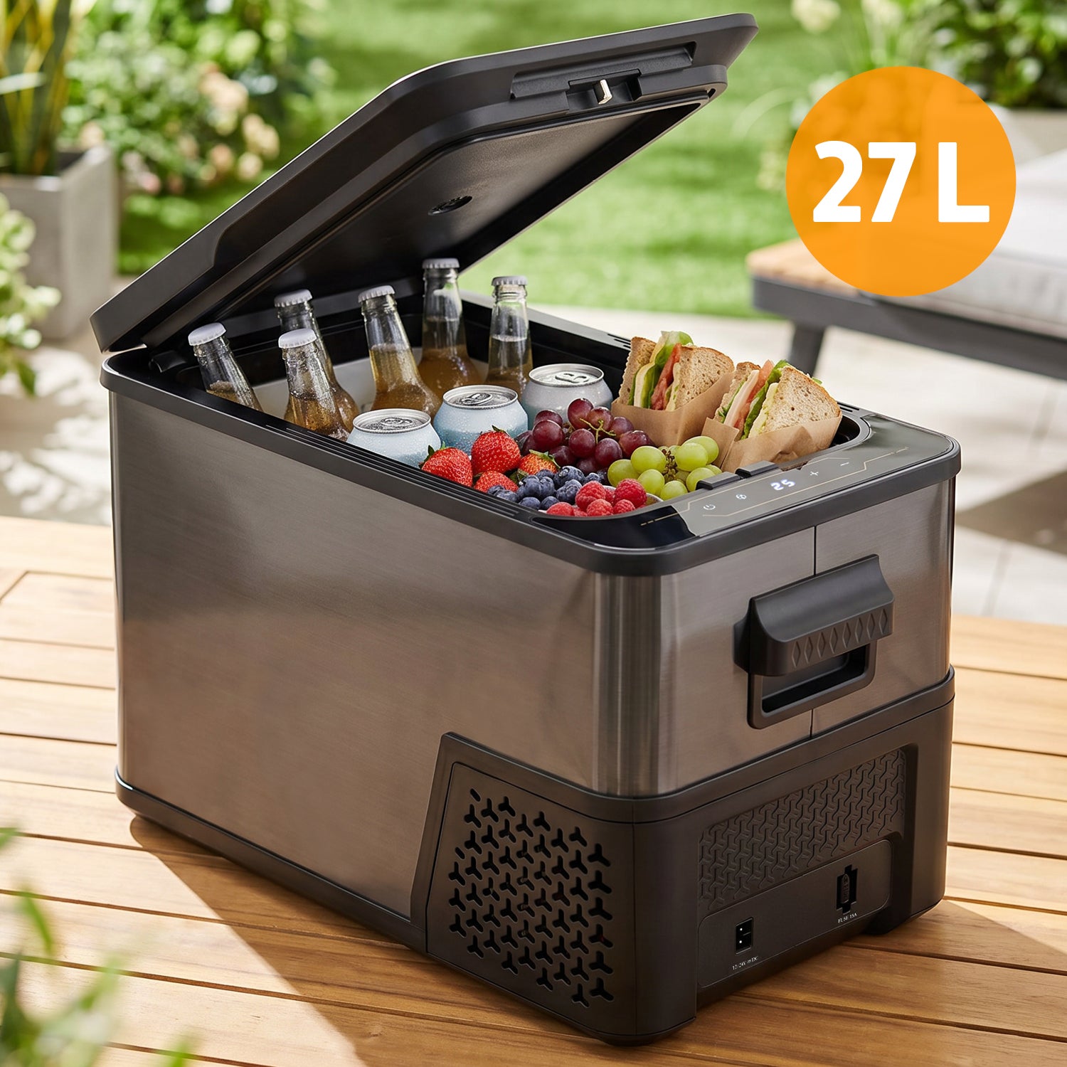 Compressor Cool Box 27L, up to -20 °C, Dark Steel Anti-Fingerprint