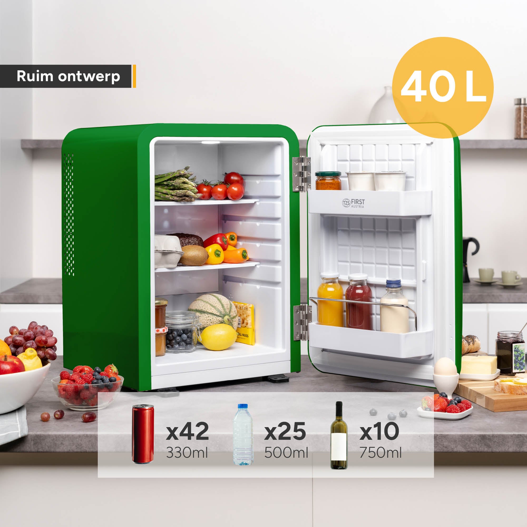 Retro Minikühlschrank 40L