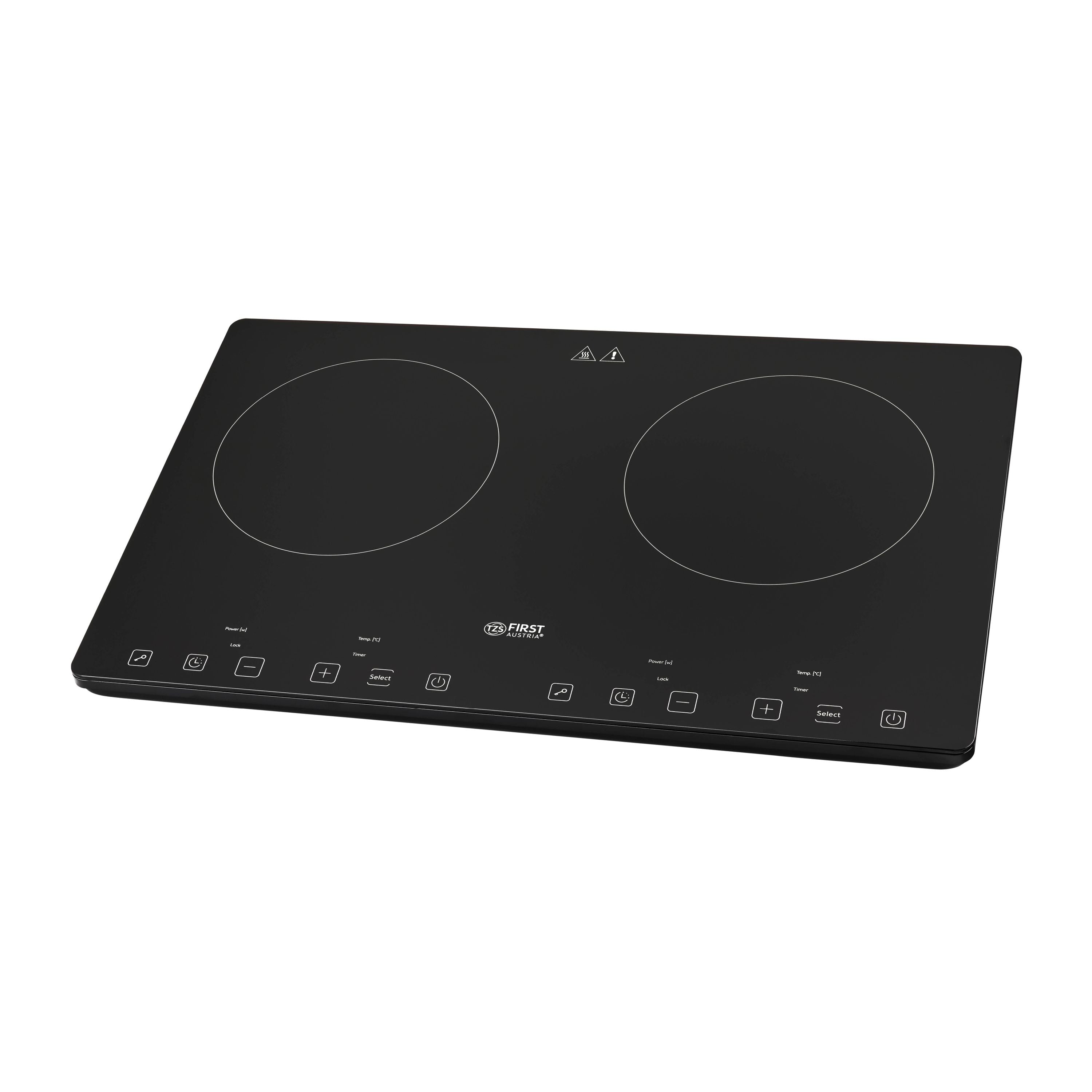 Induktions-Doppelkochplatte 2 × 210 mm, digital & kompakt